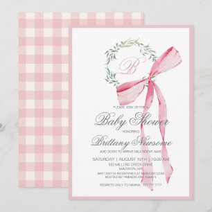 Invitation Baby shower fille