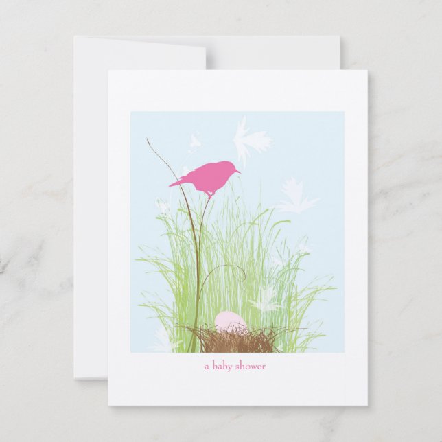 Invitation Baby shower - Fille (Devant)