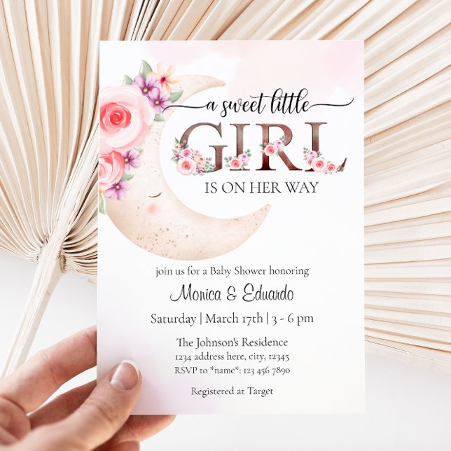 Invitation Baby shower fille (Créateur téléchargé)
