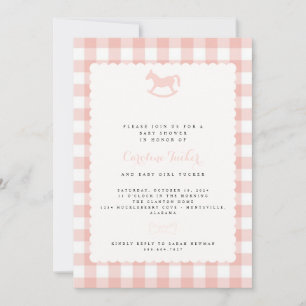 invitation baby shower fille