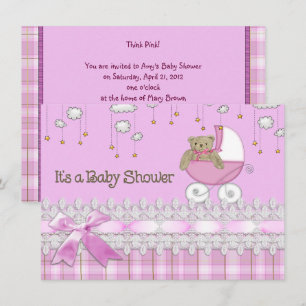 Invitation Baby shower fille