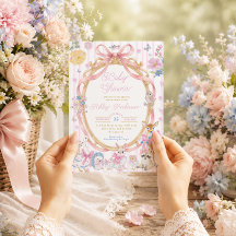 Baby Shower Fille Animaux de la Forêt Fantastiques