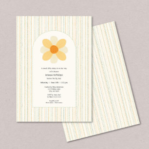 Invitation Baby shower fille Boho Daisy