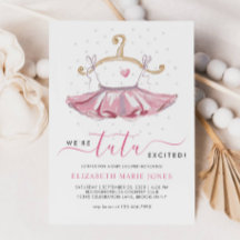 Baby shower Fille de Ballet Rose Tutu Ballerina mo