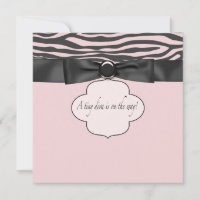 Baby Shower Fille Diva Rayure Zèbre Rose