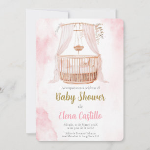 Invitation Baby shower fille en espagnol