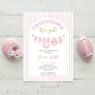 Invitation Baby-shower fille football