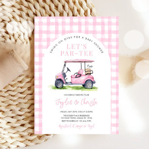 Invitation Baby Shower Fille Golf Let's Par-Tee Heure de Tee 