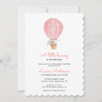 Baby shower fille lapin rose et blanc