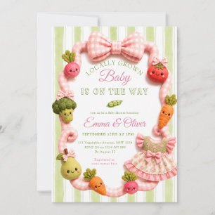 Invitation Baby Shower Fille Née Localement Marché des Produc