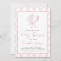Baby shower fille rose Bonnet Preppy Sud