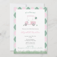 Baby Shower Fille Thème Golf Rose Et Vert Mignon