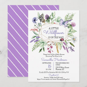 Invitation Baby shower fleur sauvage