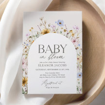 Baby shower Fleur sauvage bébé en fleurs printemps