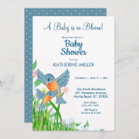 Baby shower Fleur sauvage Bluebirds