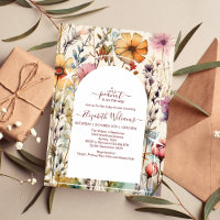 Baby shower Fleur sauvage Boho Botanical Watercolo