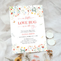 Baby shower Fleur sauvage de bug mignon