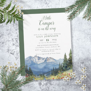 Invitation Baby shower Fleur sauvage de Little Camper Mountai