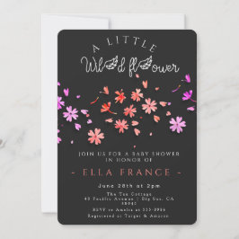 Invitation Baby-Shower Fleur Sauvage L'amour Est En Fleur