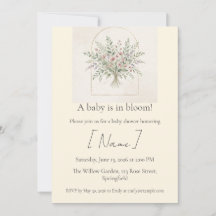 Baby Shower Fleur Sauvage, Modifiable
