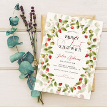 Baby shower Fleurs de fraises rouges sucrées