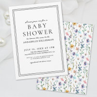 Baby Shower Fleurs Sauvages Pastel