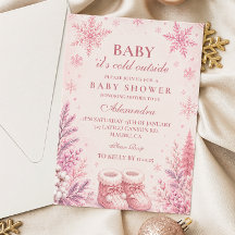 Baby Shower Flocon de Neige Rose