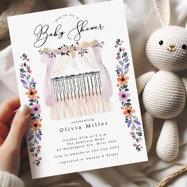 Invitation Baby shower floral (Créateur téléchargé)