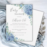 Baby Shower Floral à l'Hydrangea Bleue