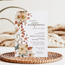 Baby Shower Floral Bohème aux Fleurs Sauvages