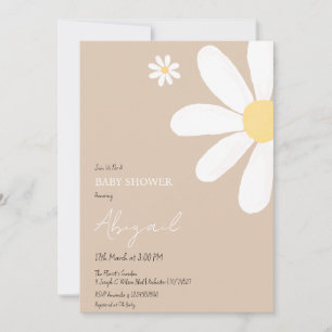 Invitation Baby shower Floral Boho Daisy