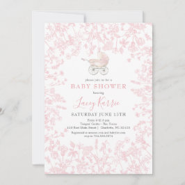 Invitation baby shower floral de la Chinoiserie ro