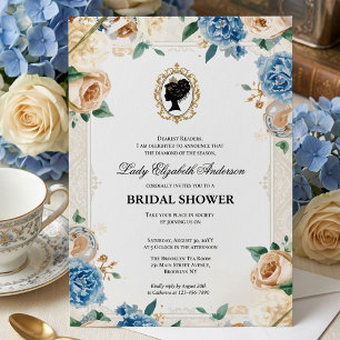 Invitation Baby shower floral de l'ère Régence