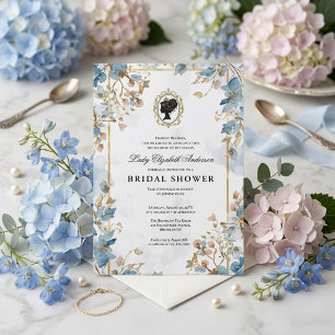 Invitation Baby shower floral de l'ère Régence