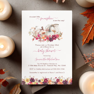 Invitation Baby shower floral de Little Citrouille Fall