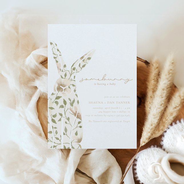 Invitation Baby shower floral de Pâques de printemps (Créateur téléchargé)