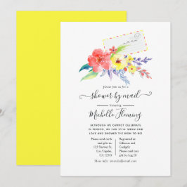 Invitation Baby shower floral de printemps par courrier
