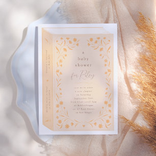 Invitation Baby shower floral délicieux