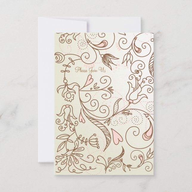 Invitation Baby shower floral délicieux (Devant)