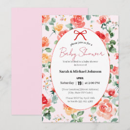 Invitation Baby shower Floral Dream