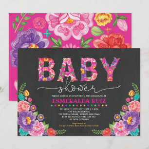 Invitation Baby shower Floral du Jardin de Fiesta