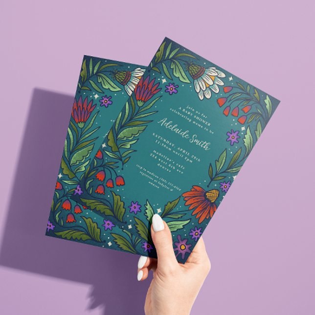 Invitation Baby shower Floral Dusk Romance (Créateur téléchargé)