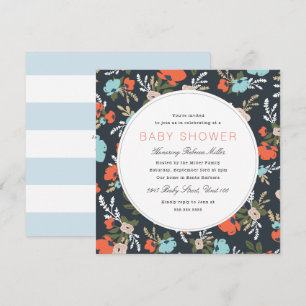 Invitation Baby shower Floral Evelyn