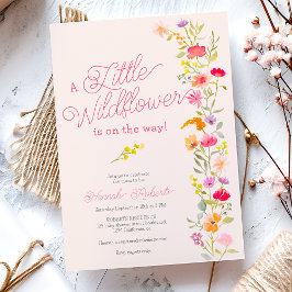 Invitation Baby shower floral fleur sauvage Spring Little