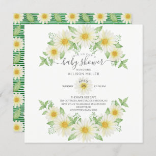 Invitation Baby shower Floral Fraîché