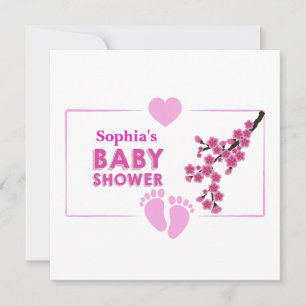 Invitation Baby shower floral mignon personnalisé