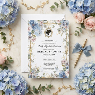 Invitation Baby shower floral régence