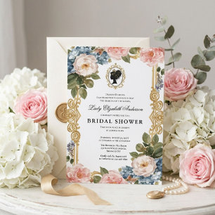 Invitation Baby shower floral régence