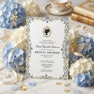 Invitation Baby shower floral régence