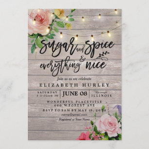 Invitation Baby shower Floral Sucre & Épices & Tout Nice